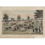 After James Pollard (1792-1867) RACE FOR THE GREAT ST. LEGER STAKES, 1836 engraved by J. Harris,