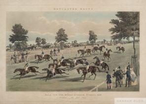 After James Pollard (1792-1867) RACE FOR THE GREAT ST. LEGER STAKES, 1836 engraved by J. Harris,