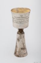 A Champion Flat Race Jockey trophy presented to Pat Eddery between 1974 and 1977, in the form of a