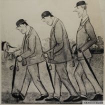 Large caricature print that originally hung in the Subscription Rooms at Newmarket titled "A Great