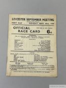 A racecard featuring the racehorse The Chase who the following season provided the 12-year-old