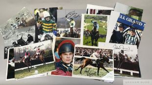 Collection of signed photographs of famous National Hunt moments and stars,