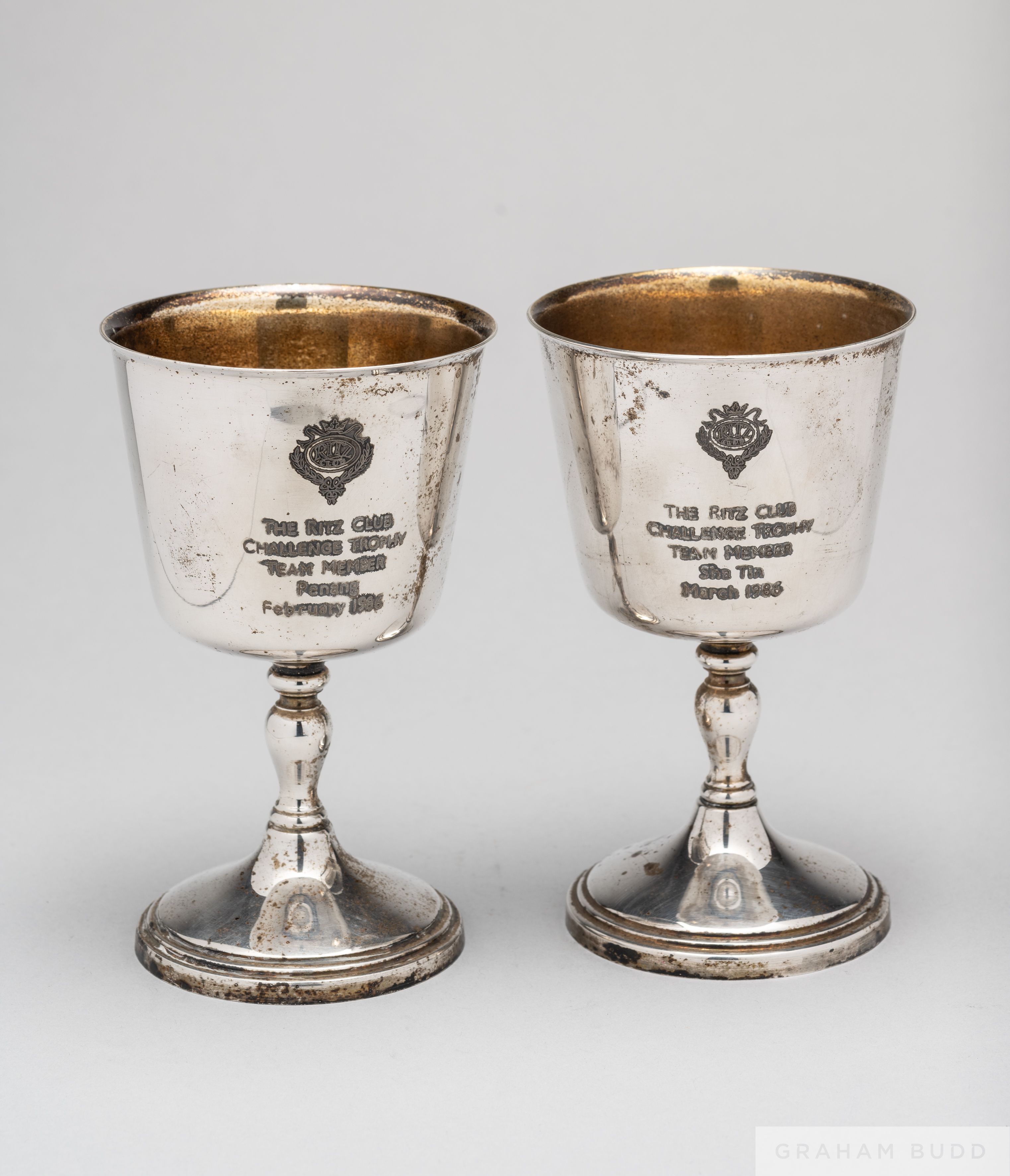 A group of six presentations to the jockey Pat Eddery for being on the winning team in the Ritz Club - Image 2 of 5