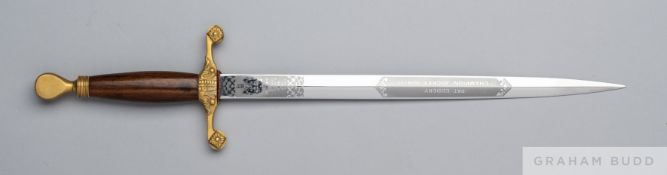 Ceremonial Wilkinson Sword dagger presented by the Jockeys' Association to commemorate Pat Eddery'