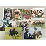 Collection of horse racing signed photographs