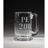 A Dartington glass tankard commemorating Pat Eddery riding 200 winners in a season for the first