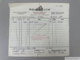 Sir Peter O'Sullven's ante-post betting voucher with William Hill placed on 16th April 1967 that Sir