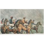 Roy Miller (British, born 1938) THREE LIMITED EDITION HORSE RACING PRINTS all signed by the