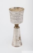 A Champion Flat Race Jockey trophy presented to Pat Eddery between 1974 and 1977, in the form of a