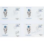 A set of four horse racing First Day Covers