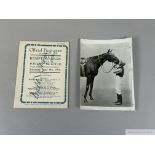 Racecard for Kempton Park 9th June 1928 featuring Brown Jack running in the Queen's Plate, pages
