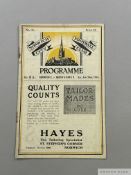 Norwich City v. Queen's Park Rangers match programme, 24th February 1934