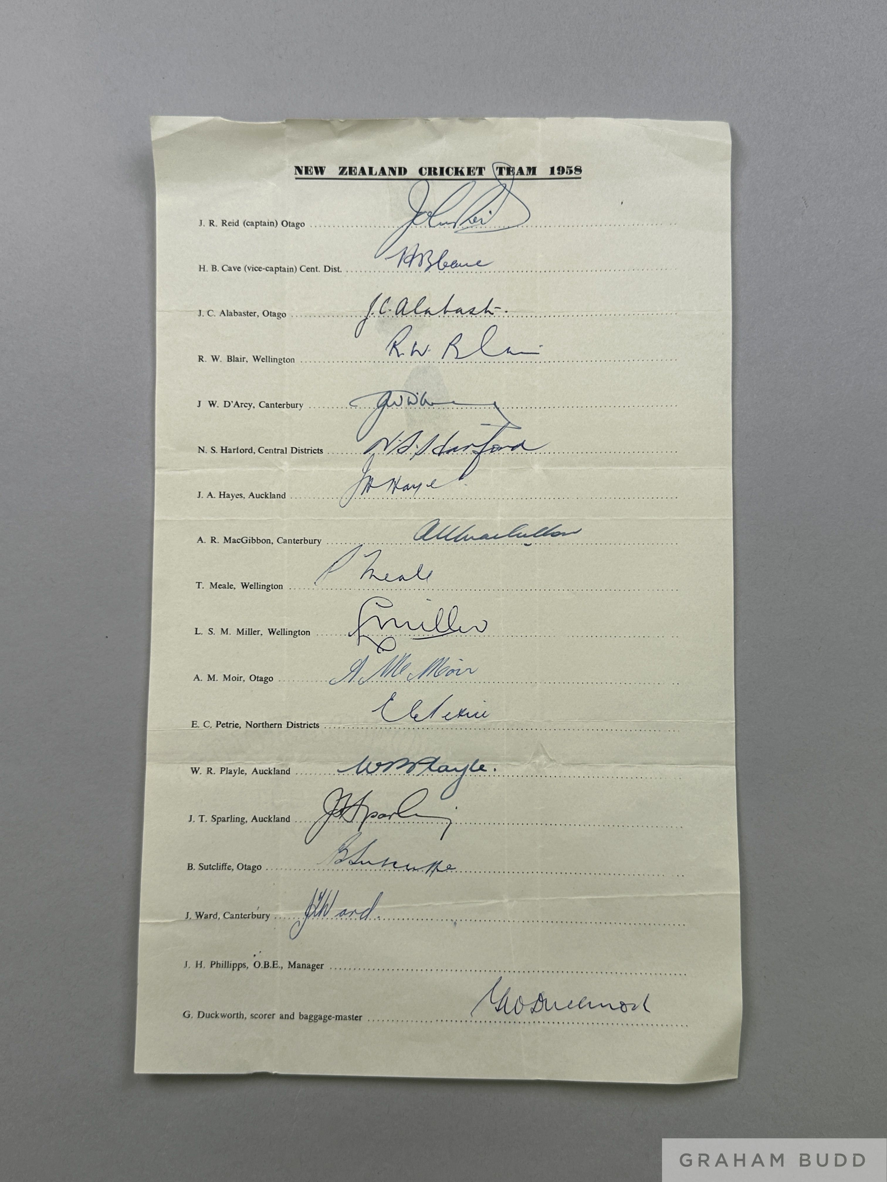 Collection of eleven cricket autographed team sheets including Australian Coronation Tour - Image 3 of 3