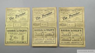 Three Bradford City home match programmes 1934 and 1937