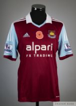 Mark Noble claret and blue No.16 West Ham United short-sleeved shirt, 2013-14