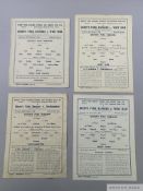 Four Queen's Park Rangers single-sheet home match programmes 1940s