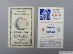 England v. Scotland International match programme, 4th October 1941