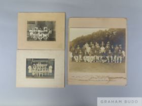 Sepia-toned team line-up photograph of Northamptonshire v. Australians Imperial Force