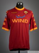 Jeremy Menez red and orange No.94 AS Roma short-sleeved shirt, 2009-10