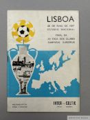 Celtic v. Inter Milan, European Cup Final match programme, 25th May 1967