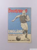 Germany v England international programme, 14th May 1938