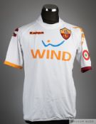 Marco Andreolli white No.28 AS Roma match issued short-sleeved shirt, 2008-09