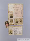 An autograph page of Liverpool player autographs, 1926-27