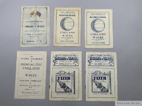 Five England v. Wales International match programmes for matches not played at Wembley, 1940s