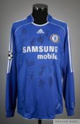 Lassana Diarra blue and white No.19 Chelsea match issued long-sleeved shirt