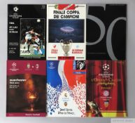 Fifteen various European Cup Final programmes, 1989-90 to 2008