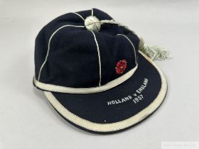 David Gaskell blue England v. Holland Youth cap, 1957