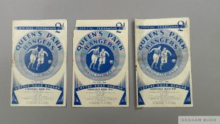 Three Queen's Park Rangers home match programmes 1936