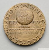Ottorino Barassi’s Italy 1934 FIFA World Cup participation medal, in bronze, designed by D. MANETTI,