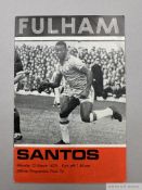 Fulham v. Santos match programme, 12th March 1973