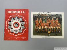 An official Liverpool F.C., souvenir autographed brochure