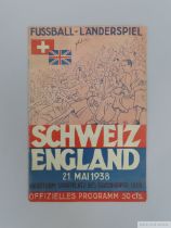 Switzerland v England International match programme, 21st May 1938
