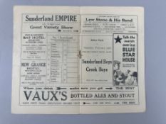 Sunderland v. Grimsby Town home match programme, 19th February 1936