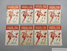 Thirteen Exeter City home match programmes 1946 to 1950