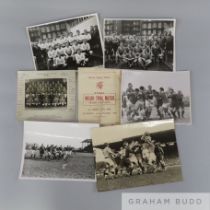 A nice collection of over 50 Rugby Union press photographs from the 1920s to the 1980s