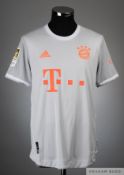 Benjamin Pavard grey and white No.5 Bayern Munich match issued short-sleeved shirt