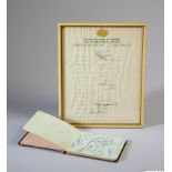 An Australian Board of Control Australian XI Coronation Tour autographed sheet