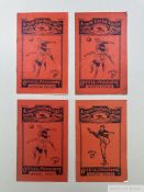 Four England International match programmes for match at Highbury, 1930s