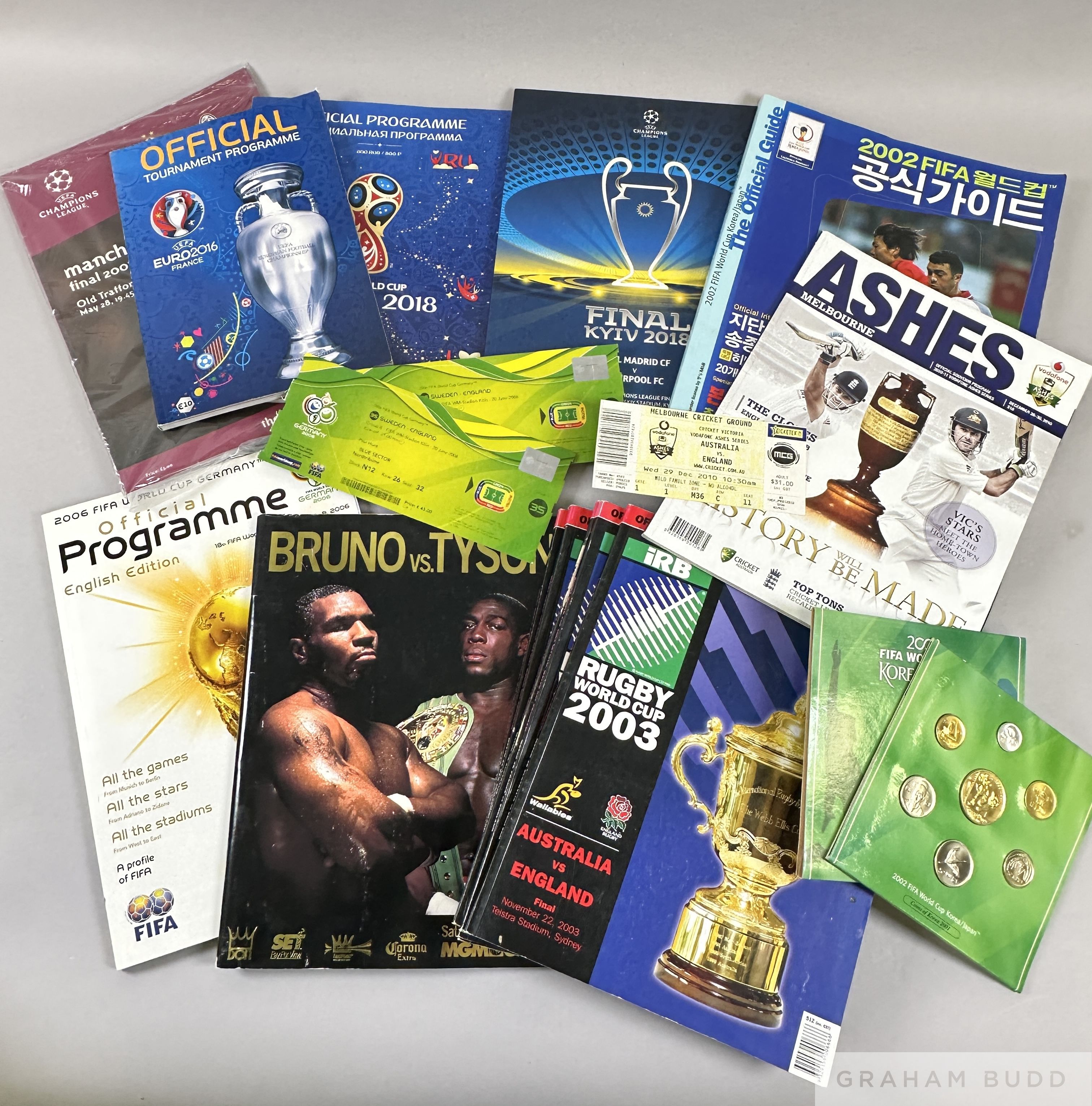 A number of match programmes