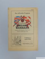 Denmark v England International match programme, 26th September 1948