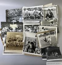 Collection of approximately one hundred English Rugby press photographs 1970s