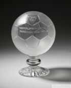 Preston North End Royal Doulton commemorative 1987 promotion glass football