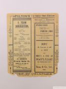 Ireland v. England International single-sheet match programme, 17th October 1931