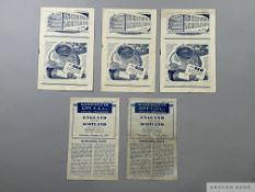 Five England v. Scotland International match programmes for matches at Maine Road, 1940s