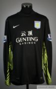 Shay Given black and yellow No.1 Aston Villa long-sleeved goalkeepers shirt