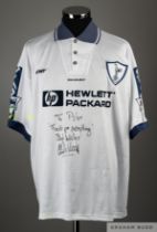 Clive Wilson white and blue No.15 Tottenham Hotspur match issued short-sleeved shirt, 1995-96